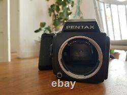 Pentax 645 120mm camera + 45mm f2.8 lens + 75mm f2.8 lens