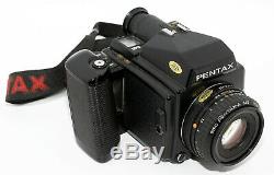 Pentax 645 Medium Format Camera + Smc Pentax-a 75mm 2.8 Lens + 220 Film Holder