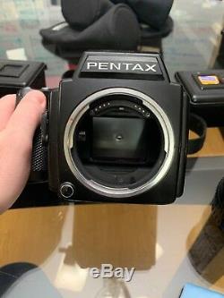 Pentax 645 Medium Format SLR Film Camera with 75mmLS lens Kit & 3 extra lenses