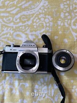 Pentax Asahi K1000 35mm Silver Black Film Camera with50mm & 80/200 Lens 160 Flash