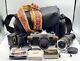 Pentax K1000 35mm Film Camera 50mm SMC Lens, 200mm Tele Converter Lens, Flash +