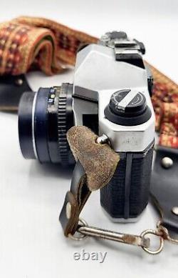 Pentax K1000 35mm Film Camera 50mm SMC Lens, 200mm Tele Converter Lens, Flash +
