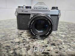 Pentax K1000 35mm SLR Film Camera with 50mm Lens Kit Tested & Working READ