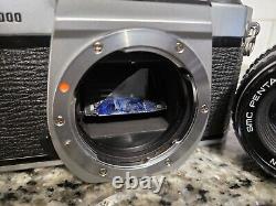 Pentax K1000 35mm SLR Film Camera with 50mm Lens Kit Tested & Working READ