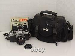 Pentax K1000 35mm SLR Film Camera with 50mm Lens Kit Tested & Working Vintage