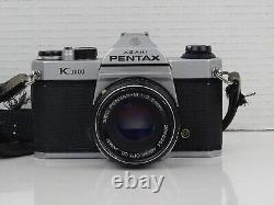 Pentax K1000 35mm SLR Film Camera with 50mm Lens Kit Tested & Working Vintage