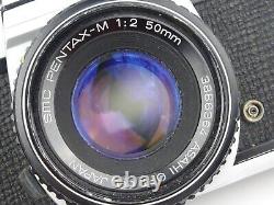 Pentax K1000 35mm SLR Film Camera with 50mm Lens Kit Tested & Working Vintage