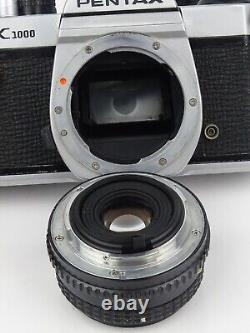 Pentax K1000 35mm SLR Film Camera with 50mm Lens Kit Tested & Working Vintage