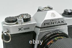 Pentax K1000 Deluxe Camera Kit + wide angle + telephoto zoom lens + 28mm + Flash