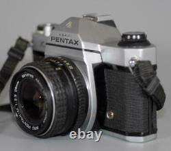 Pentax K1000 film camera with 28mm f3.5 SMC lens tested & works Exc