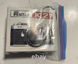 Pentax K2 Silver 35mm Film Camera Body With Lens Tested Works Perfect