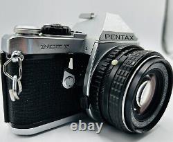 Pentax ME F 35mm SLR Film Camera w Pentax-M 50mm f1.7 lens Tested Excellent