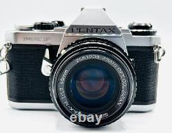 Pentax ME F 35mm SLR Film Camera w Pentax-M 50mm f1.7 lens Tested Excellent