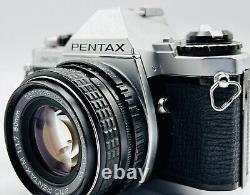 Pentax ME F 35mm SLR Film Camera w Pentax-M 50mm f1.7 lens Tested Excellent