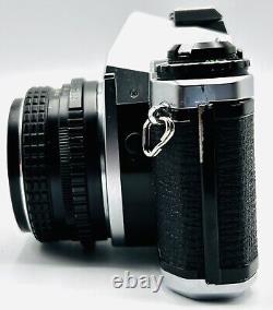 Pentax ME F 35mm SLR Film Camera w Pentax-M 50mm f1.7 lens Tested Excellent