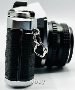 Pentax ME F 35mm SLR Film Camera w Pentax-M 50mm f1.7 lens Tested Excellent