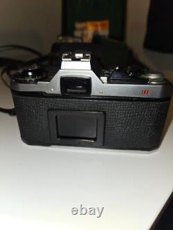 Pentax ME Super 35mm SLR Film Camera, Lenses and case. NOT TESTED