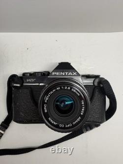Pentax MV 35mm Film SLR Camera + SMC 28mm f/2.8 Lens + AF200S Flash + Case Kit