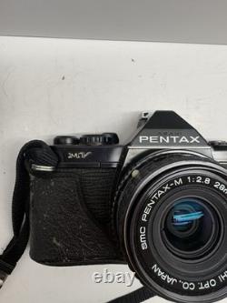 Pentax MV 35mm Film SLR Camera + SMC 28mm f/2.8 Lens + AF200S Flash + Case Kit