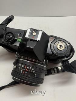 Pentax MV 35mm Film SLR Camera + SMC 28mm f/2.8 Lens + AF200S Flash + Case Kit