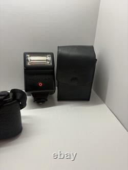 Pentax MV 35mm Film SLR Camera + SMC 28mm f/2.8 Lens + AF200S Flash + Case Kit