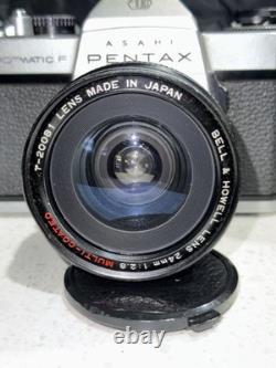 Pentax Spotmatic SP F 35mm Film Camera + 3 Lenses Classic M42 System Excelle