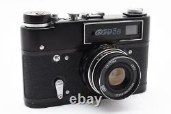 RARE BLACK? Near MINT? FED 5B Rangefinder Film Camera 55mm F/2.8 Lens JAPAN