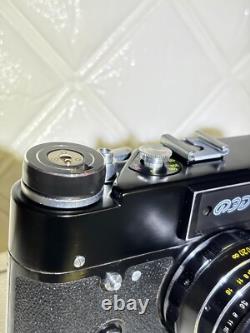 RARE BLACK? Near MINT? FED 5B Rangefinder Film Camera 55mm F/2.8 Lens JAPAN