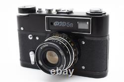 RARE BLACK? Near MINT? FED 5B Rangefinder Film Camera 55mm F/2.8 Lens JAPAN