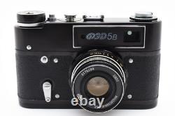 RARE BLACK? Near MINT? FED 5B Rangefinder Film Camera 55mm F/2.8 Lens JAPAN