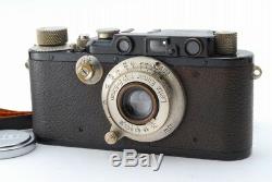 RARE! EXC+++++Leica Leitz III Black Rangefinder With Nickel Elmar 50mm F/3.5 Lens
