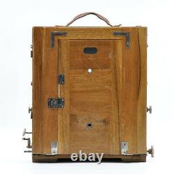 RARE FKD 18x24cm Large Format Wooden Camera with Lens, 2x Cassettes & Case! Read