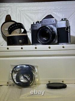 RARE? MINT with HOOD? Konica FS Film Camera Hexanon 52mm F/1.8 From Japan