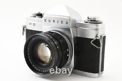 RARE? MINT with HOOD? Konica FS Film Camera Hexanon 52mm F/1.8 From Japan