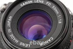 READ Exc+5 Canon AE-1 Program Black 35mm film Camera NEW FD 50mm F/1.8 JAPAN