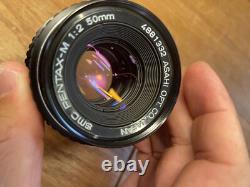 READ Exc+5 Pentax MX Black Film Camera SMC M 50mm F/2 Standard Lens From JPN