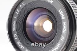READ MINT Canon A-1 A1 SLR 35mm Film Camera NFD 28mm F2.8 Lens From JAPAN