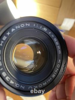 READ Near Mint Konica FM Film Camera Hexanon 52mm F/1.8 Standard Lens /Japan
