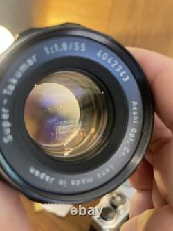 READ Near Mint Pentax Spotmatic SP Film Camera Super Takumar 55mm F/1.8 /JPN