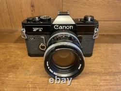 READ Rare Black Near Mint Canon FT QL Film Camera FL 50mm F/1.4 28mm F/3.5