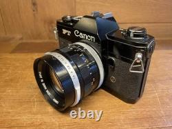 READ Rare Black Near Mint Canon FT QL Film Camera FL 50mm F/1.4 28mm F/3.5