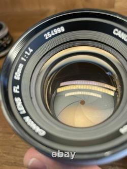 READ Rare Black Near Mint Canon FT QL Film Camera FL 50mm F/1.4 28mm F/3.5