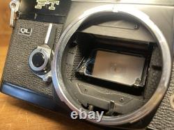 READ Rare Black Near Mint Canon FT QL Film Camera FL 50mm F/1.4 28mm F/3.5