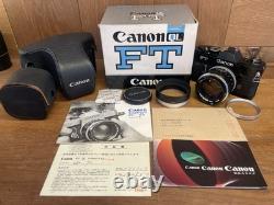 READ Rare Black in Box App Mint Canon FT QL Film Camera FL 50mm F/1.4 Lens