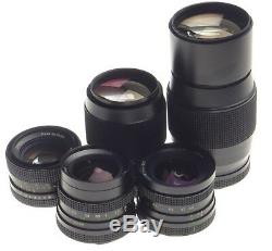 ROLLEIFLEX SL 2000 F motor 35mm film camera kit 5 lenses complete manual caps