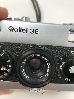 ROLLEI 35 FILM CAMERA WithZEISS TESSAR 40MM F3.5 LENS GERMANY WORKS SEE LISTING