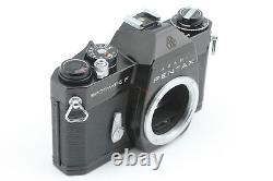 Rare BlackExc+5 Pentax Spotmatic F SPF + 50mm f1.4 Lens Film Camera From JAPAN