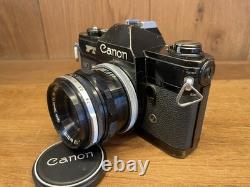 Rare Black Exc+5 Canon FT QL Film Camera FL 50mm F/1.8 Lens From Japan