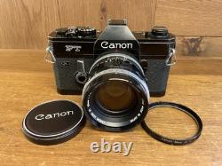 Rare Black Near Mint Canon FT QL Film Camera FL 50mm F/1.4 Lens From Japan