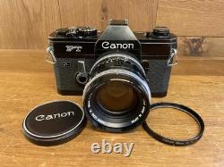 Rare Black Near Mint Canon FT QL Film Camera FL 50mm F/1.4 Lens From Japan